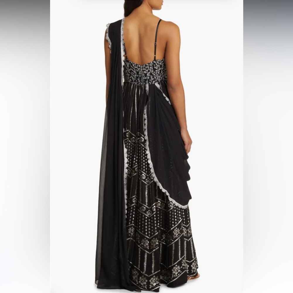 Sani Black and Silver Anarkali - Picture 6 of 14